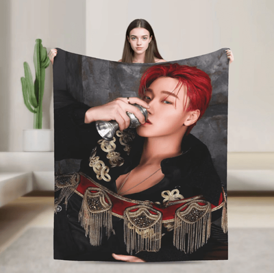 Uplift Picks ATEEZ Choi San Flannel Throw Blanket Soft Kpop Sofa And Bed Cover 1 127x153 Cm