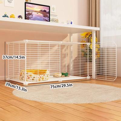 Inspired Finds Luxury Multi Level Cat Villa Cage With Climbing Frame & Resting Nest white Tunnel Pen