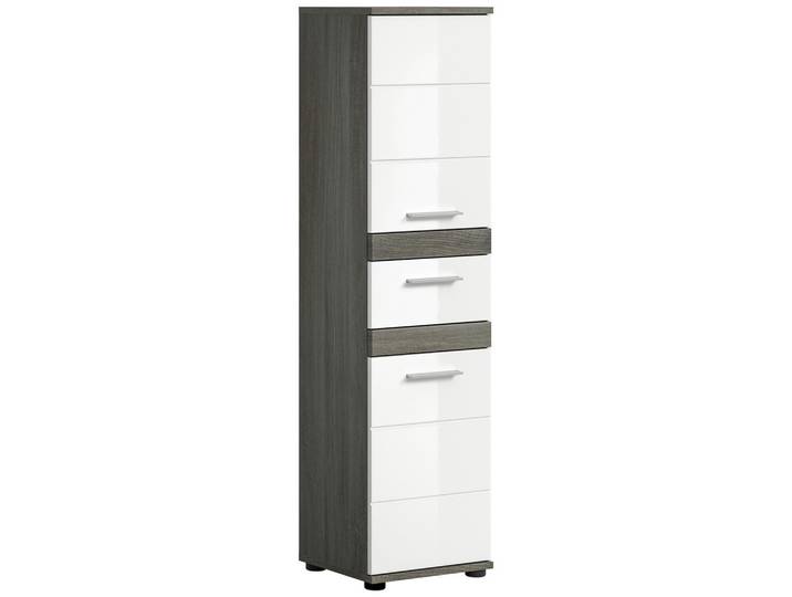 Midischrank Blake ca. 35x137 cm Rauchsilber/Weiß