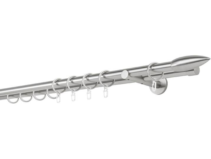 Gardinenstange MYDECO 20mm Cardo Wandträger 12 cm , silber (edelstahlfarben), L:120cm, Aluminium, Gardinenstangen, Gardinenstange
