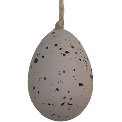 Chic Antique Osterei mit Punkten, H6 x Ø4 cm, hell latte