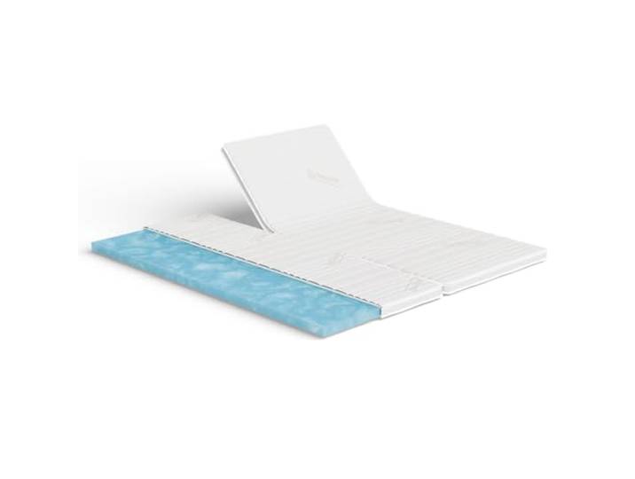 Meisterschlaf Split Gelschaum Topper 200x220 cm – Höhe 7cm – Gelax RG 50 – Oeko-TEX® Standard 100 – Tencel™ Lyocell 3D Doppeltuch-Bezug waschbar – für weicheres Liegegefühl – Made in Germany