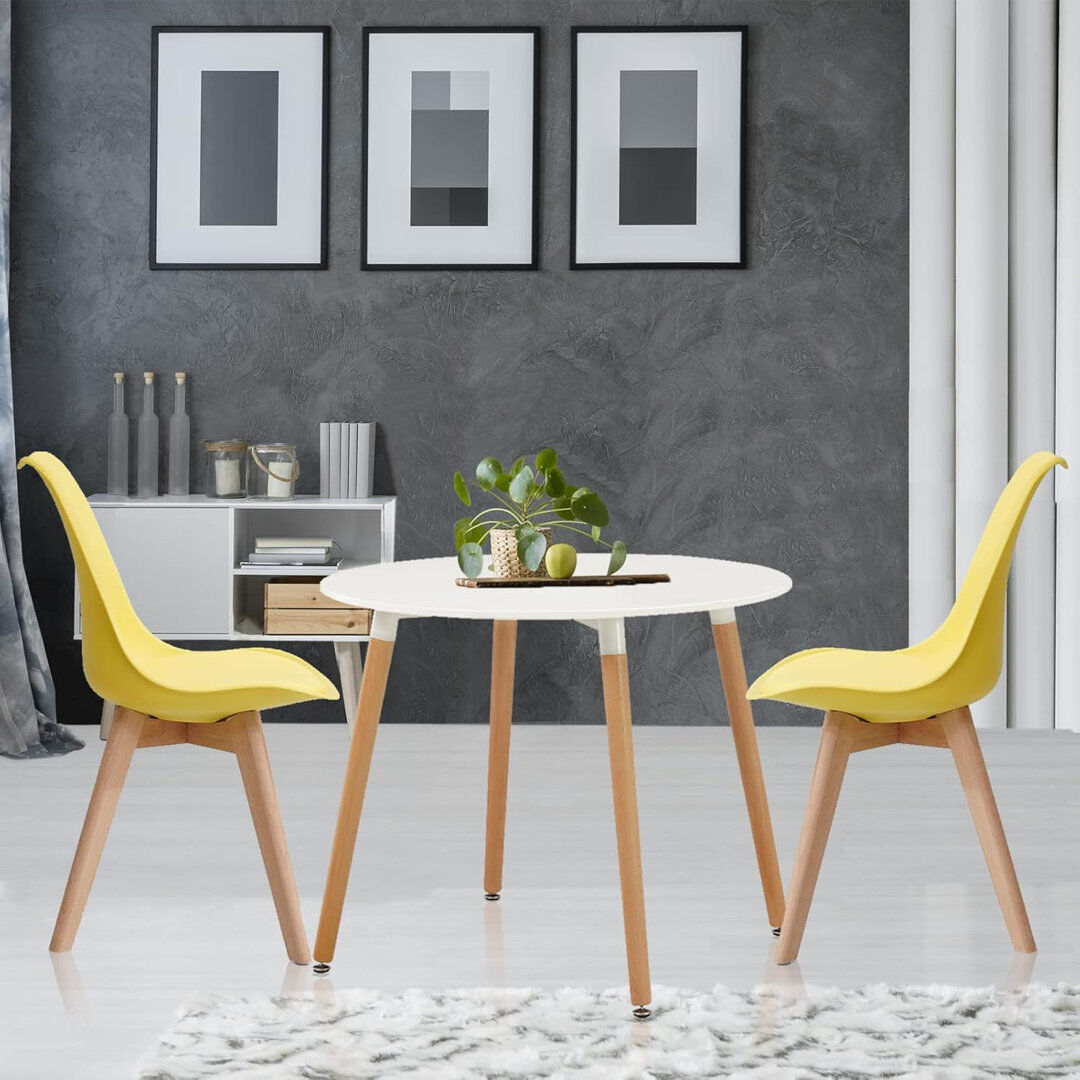 George Oliver Dining Table And Chairs Set 2 Yellow 2