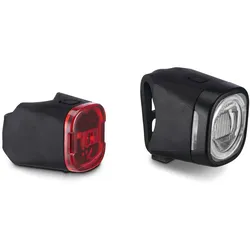 HAMA Fahrradlicht-Set, Front- und Rücklicht,  LED, Akku, USB-C, StVZO-zugelassen - schwarz