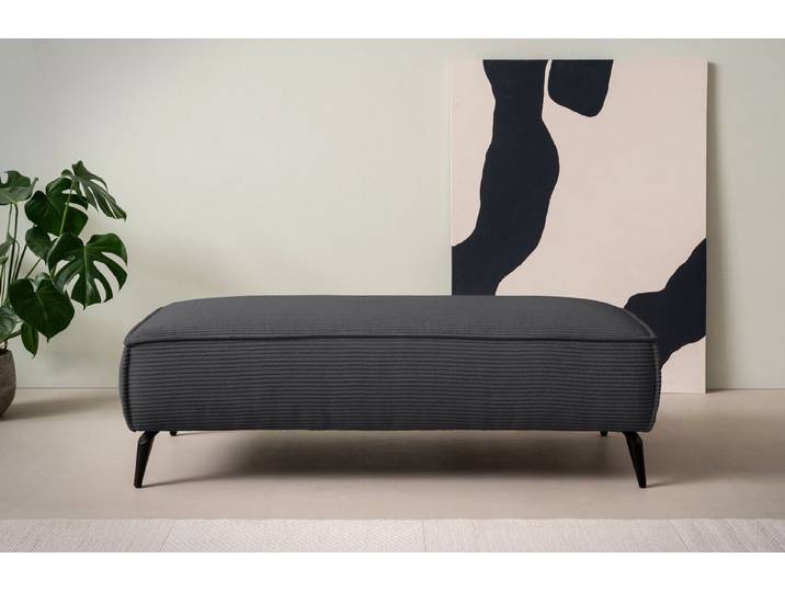 OTTO home Polsterhocker TVINNU Cord, zur Serie TVINNU, gemütlicher Sitzkomfort, rechteckig, schwarze Füße