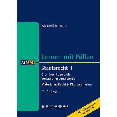 Staatsrecht II, Taschenbuch von Winfried Schwabe, Richard Boorberg Verlag, 978-3-415-07728-7