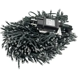 Mojawo, Lichterkette, 700er Cluster-Lichterkette LEDs Innen und Aussen warmweiss (17 m)