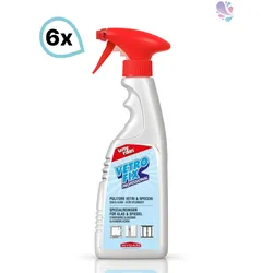 Profi-Alkoholreiniger, Glasreiniger, Spiegelreiniger, 6 x 750 ml Sprühflasche, trocknet schnell und streifenfrei, sehr ergiebig