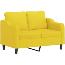 vidaXL 2-Sitzer-Sofa Hellgelb 120 cm Stoff