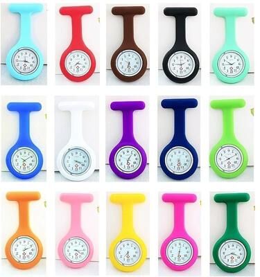 Uplifted Goods Silicone Nurse Pocket Watch Simple Fashionable & Portable purple