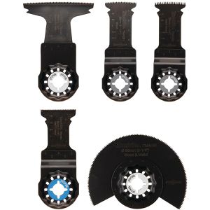 Makita Multifunktionswerkzeug-Zubehör Set, E-24935, Starlock, für Holz, Metall, Kunststoff, Gipskarton, 5-teilig