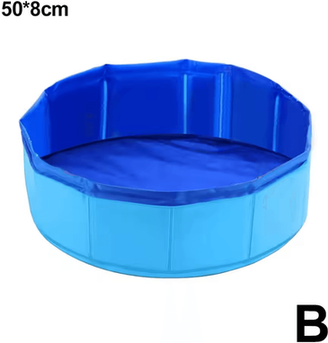 Inspire Curations SplashPaws Foldable Pet Pool Portable Summer Water Play & Bath Tub For Cats & Dogs b