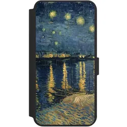 Nivocase Klapphülle für Samsung Galaxy S24+ Handyhülle aus Kunst Leder NIVOflip schwarz Kunst Malerei (Samsung Galaxy S24+), Smartphone Hülle, Schwarz