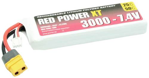 Red Power Modellbau-Akkupack (LiPo) 7.4 V 3000 mAh Softcase XT60
