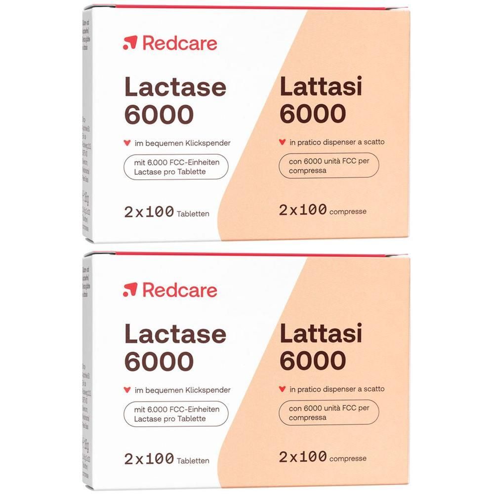 2x Lactase 6000 RedCare 2x2x100 St Tabletten