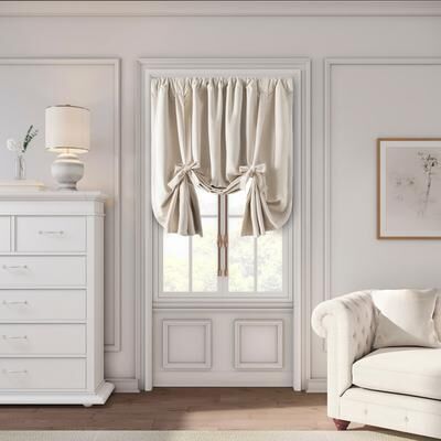 Ricardo Premium Velvet Lined Rod Pocket Curtain Tie Up Panel