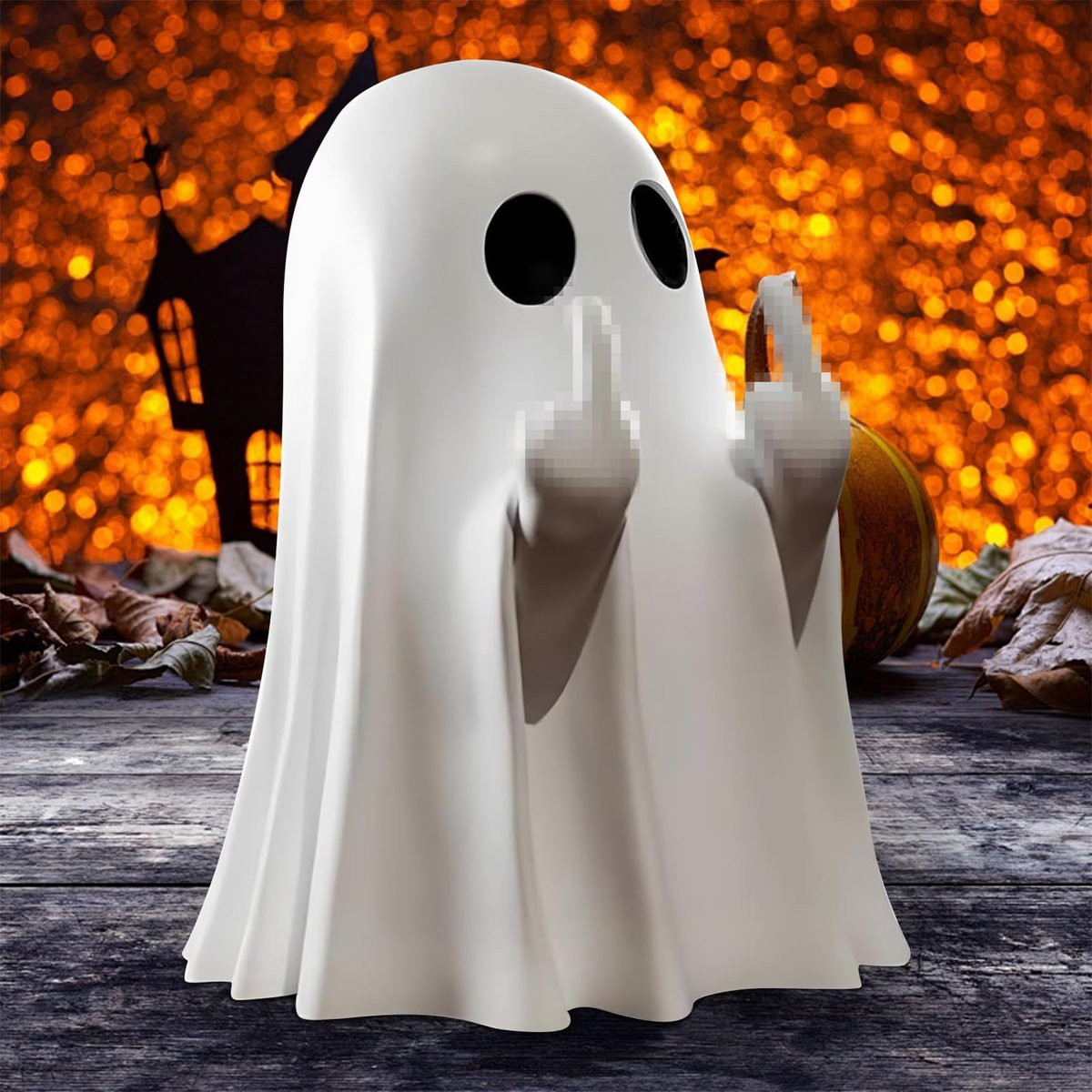 Schattig Keramisch Geestbeeldje voor Halloween Decoratie