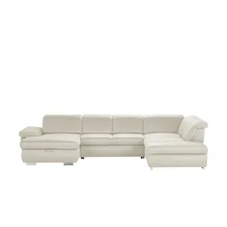 Lounge Collection Wohnlandschaft mit verschiedenen Funktionen Amanda , creme , Maße (cm): B: 379 H: 85 T: 260.0