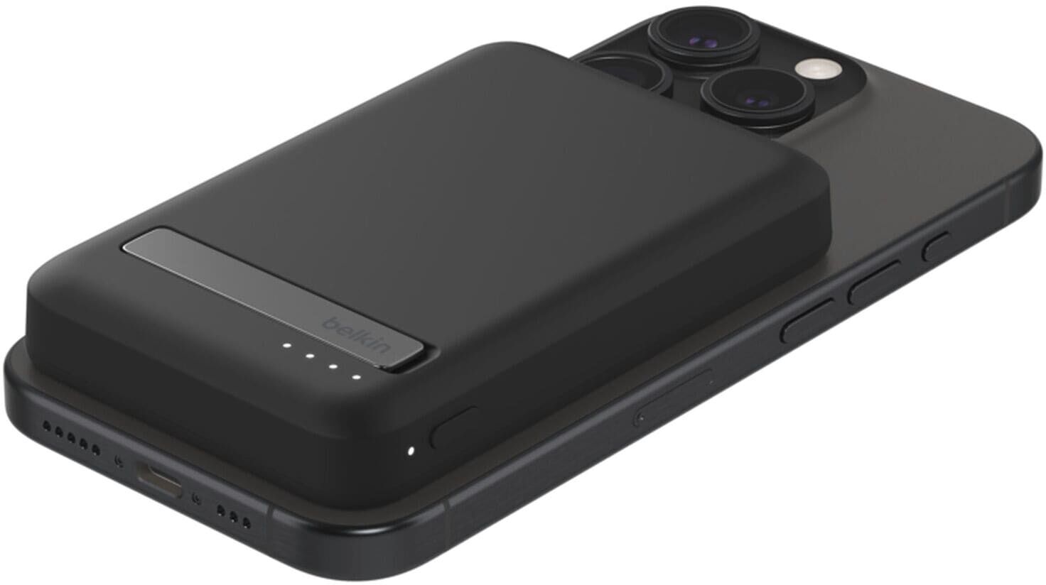 Belkin Powerbank "BoostCharge Pro magnetische Powerbank mit Qi2 (15 W) 5K", schwarz, 3,85 V 5.000mAh, Akkumulatoren, Powerbank