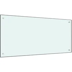 vidaXL Küchenrückwand Weiß 100x50 cm Hartglas