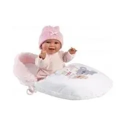 Llorens 63806 NEUGEBORENE - realistische Babypuppe mit Geräuschen und weichem Stoffkörper - 38 cm