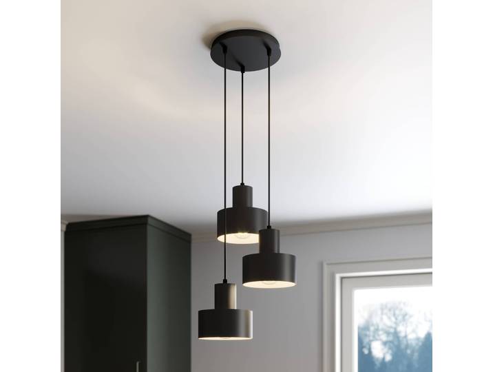 Hängeleuchte Rif SIGMA, dimmbar, schwarz, für Wohn- / Esszimmer, Metall, Modern, Hängelampe