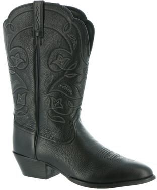 Ariat Heritage Western R Toe Wide Shaft - Womens 7 Black Boot B