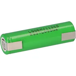 LG INR18650-MJ1 18650 Akku 3,6V 3500mAh 10A mit U-Lötfahne