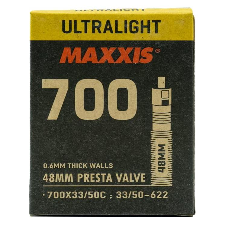 Maxxis Ultralight Schlauch 700 x 33/50 SV Ventil 48 mm (Presta (SV), 28", 48 mm) (2246)