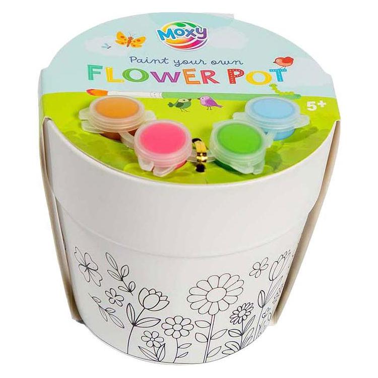 Grafix Pyo-Blumentopf 11,5 Cm Durchmesser Inklusive 4 Farben Farbe Und 1 Pinsel (68661026)