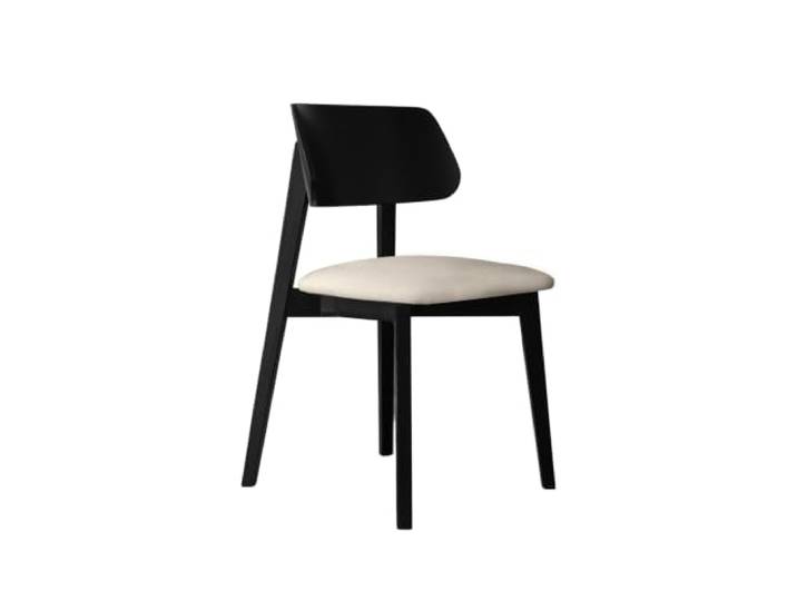 Margaret Hadas24 Korinn Stuhl 80 x 46 x 43 cm Gepolsterter Esszimmerstuhl mit 46 cm Sitzhöhe, Creme, schwarz