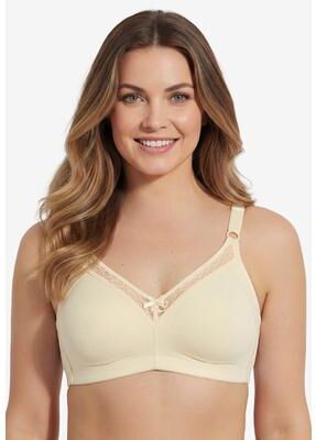 Plus Size Women's Leading Lady® Soft Support Cotton Wireless Bra by Leading Lady in Ecru (Size 38 A/B)