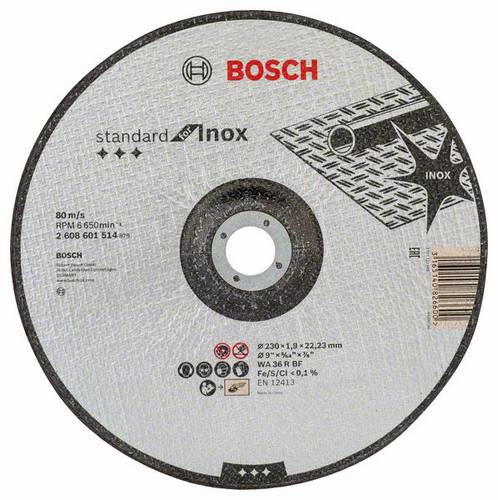 Bosch Accessories 2608601514 2608601514 Trennscheibe gekröpft 230mm INOX