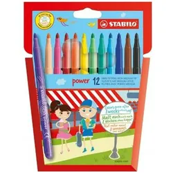 Stabilo, Malstifte, Filzstifte POWER Bunt (6 Stück) (6x)