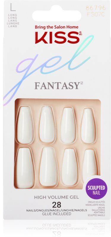 Kiss Gel Fantasy false nails True Color 28 pc