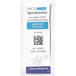 PM Spiralbürste am langen Draht zyl.3 mm 10 St