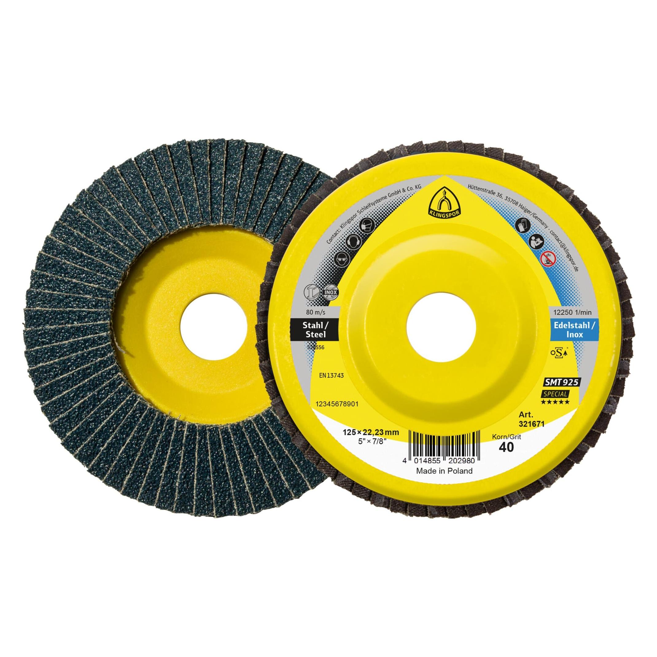 Klingspor SMT 925 Special - Schleifmopteller 125 x 22,23 mm (80) (321678)