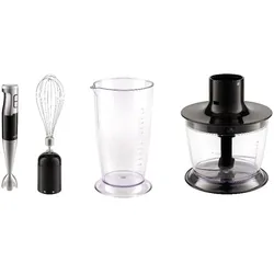 Xartis XK-SM 7010 – Edelstahl, 1000W, stufenlos, mit Zerkleinerer, Stabmixer, Silber