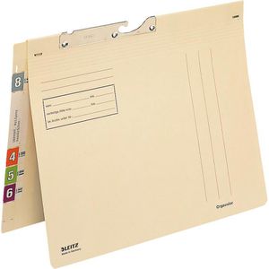 Leitz Pendelhefter 21340011 Orgacolor, A4, chamois, kaufmännische Heftung, 260 g/m² Karton, 50 Stück