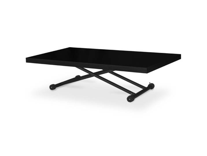 Table basse relevable Philadelphia XL Noir Carbone
