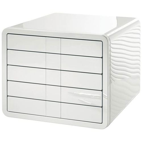 HAN Schubladenbox iBox weiß 1551-12, DIN C4 mit 5 Schubladen
