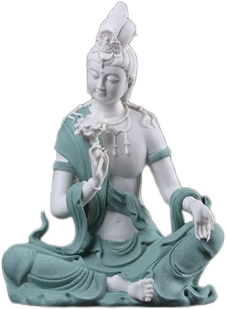 Handgemaakt keramiek Boeddha beeld Zen ornament voor op tafel