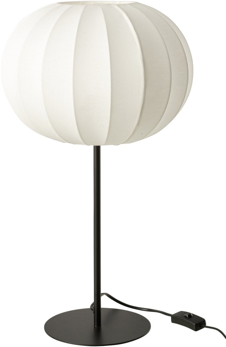 J-Line Lantaarnlamp - Wit - Metaal en Textiel - Large