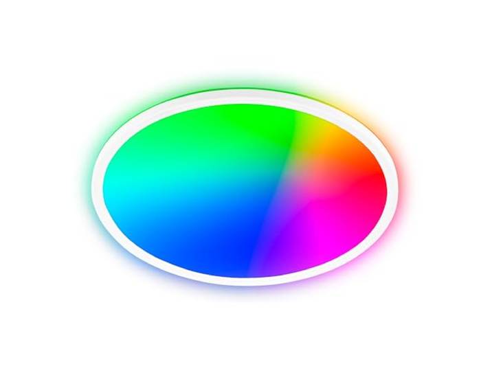 BRILONER - LED Panel mit Fernbedienung, dimmbar, CCT, RGBIC, flach, indirektes Licht, Deckenlampe, LED Lampe, Deckenleuchte, Wohnzimmerlampe, Schlafzimmerlampe, 42x3 cm, Weiß