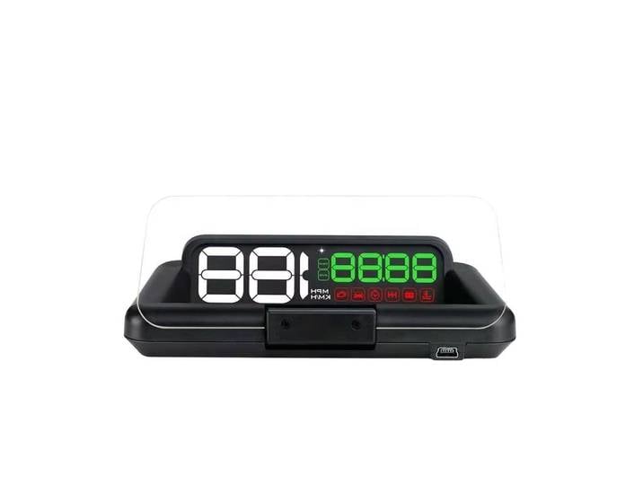 C500 OBD2 HUD affichage tête haute voiture affichage pliant horloge Portable HD compteur de vitesse température de l'eau compteur de tension accessoires de voiture