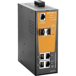 Weidmüller IE-SW-AL06M-4GTPOE-2 (6 Ports), Netzwerk Switch, Grau