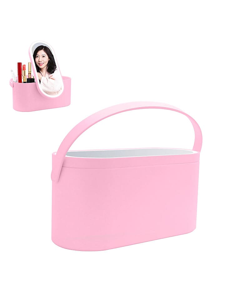 DAM LED-Schminkspiegel in Rosa - onesize