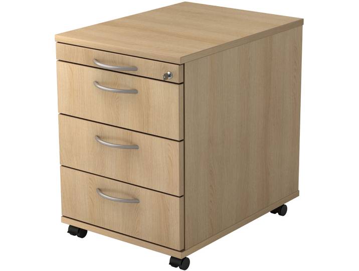 Rollcontainer Office eiche Holzwerkstoff B 42.8 H 59 cm - Rollcontainer