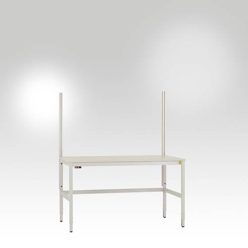 Manuflex LU8400.7035 ESD ESD-Alu-Aufbausäulen für UNIVERSAL Spezial + Ergo K/E, Nutzhöhe 900mm