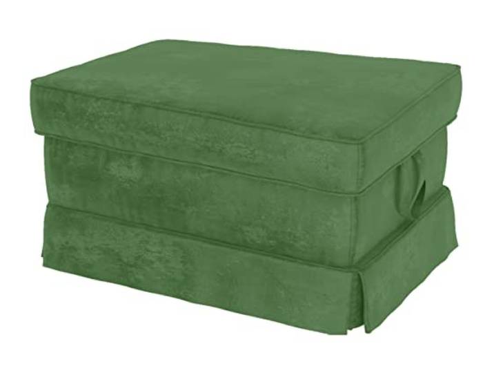 HomeTown Market Housse de canapé résistante de Remplacement Compatible for IKEA Ektorp Housse de canapé Slipcover Uniquement. Canapé Non Inclus. (Velours Verte ottomane)